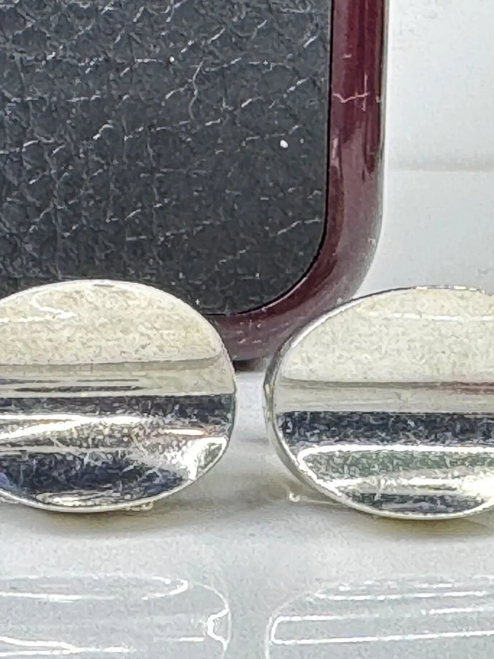 Vintage Modernist Sterling Silver 925 Hollow Cufflinks  17.1g SS428